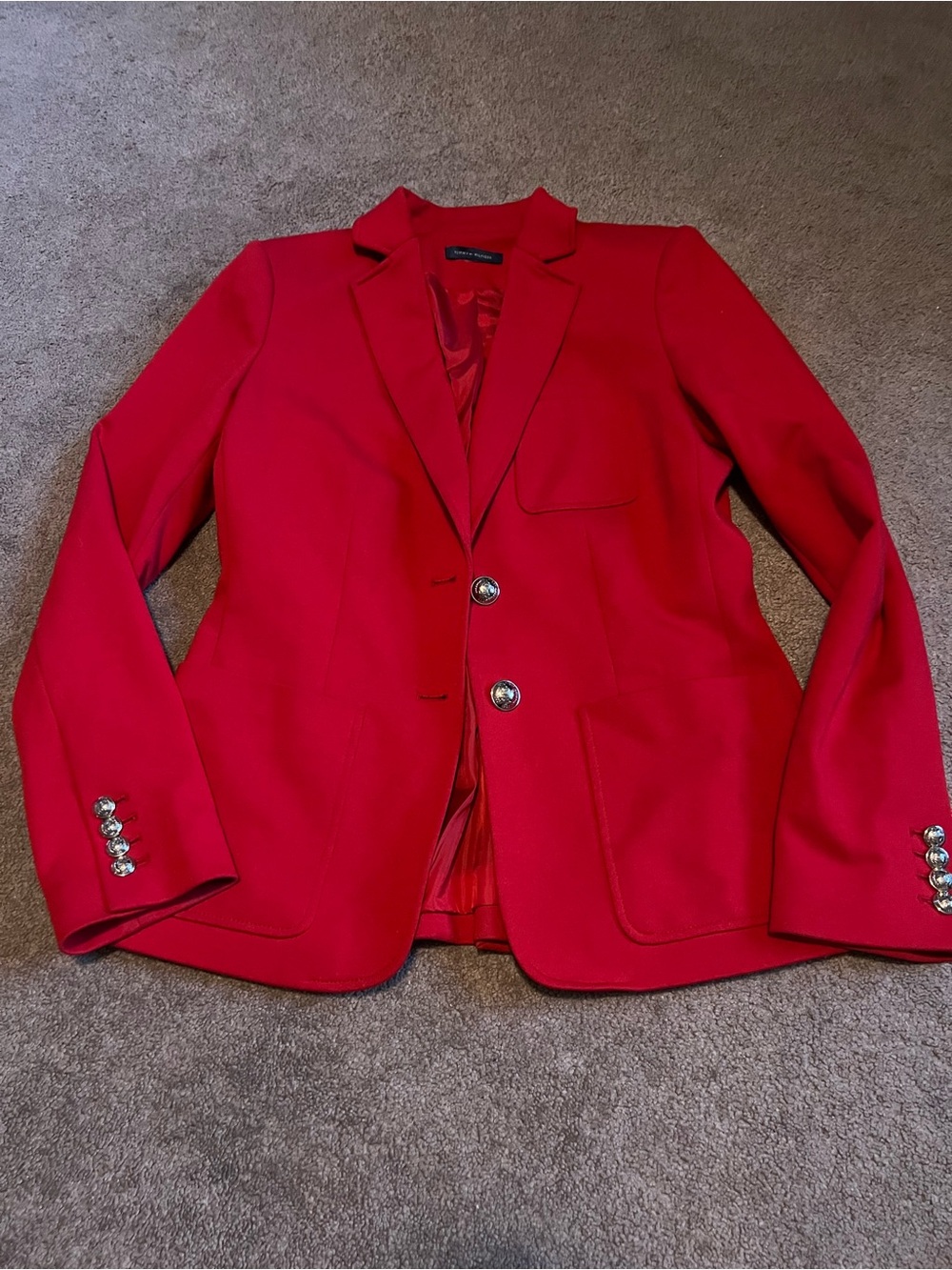 Tommy Hilfiger Red Women's Blazer